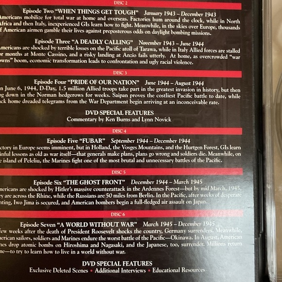 Ken Burns - The War DVD, 2007, 6-Disc Set PBS Home Video 'The War' DVD - Picture 7 of 7